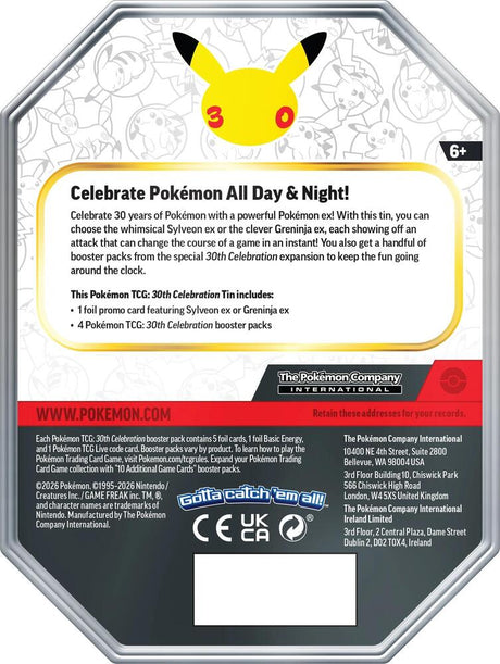 30th Celebration ex Tin [Sylveon ex]