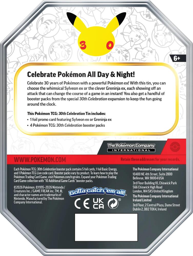 30th Celebration Tin [Greninja ex]