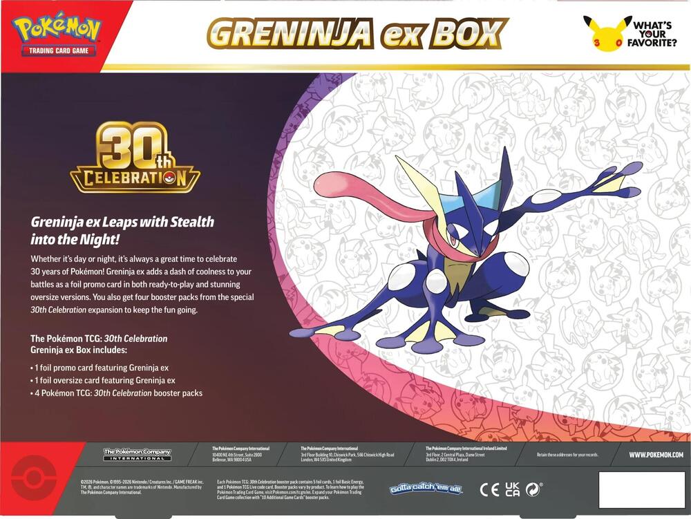 30th Celebration Greninja ex Box